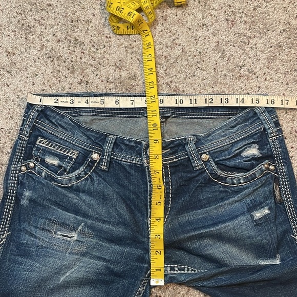 Silver Jean‎ Dark Wash Baby Boot Ripped Jean Size W30/L31 - Picture 7 of 8